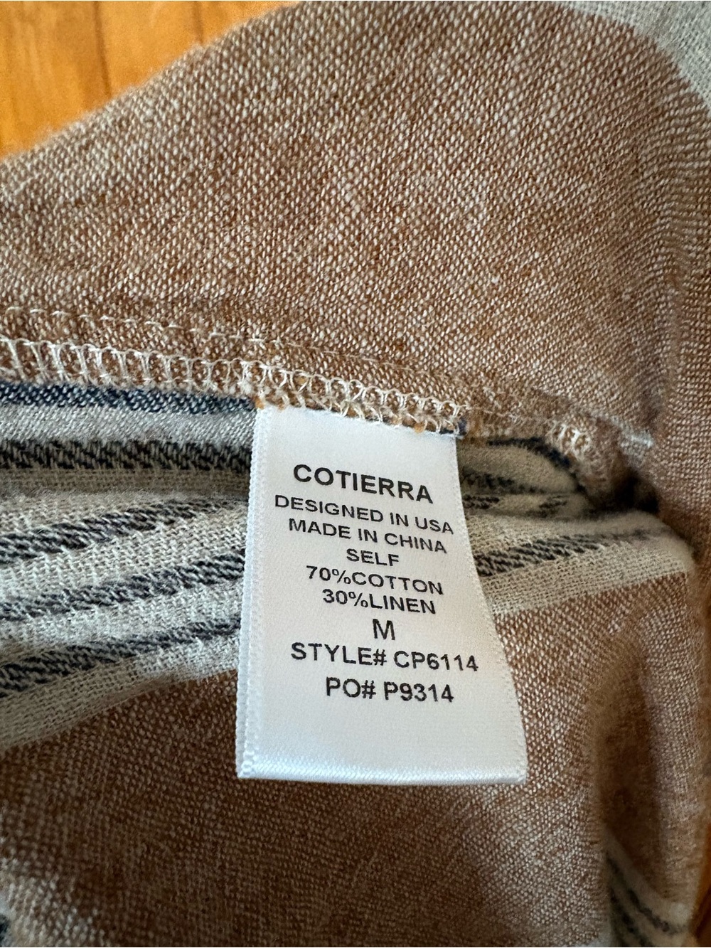 NWOT Cotierra Stripe Linen Blend Balloon Pants-Light Brown, Navy, Black, Beige - Picture 4 of 9